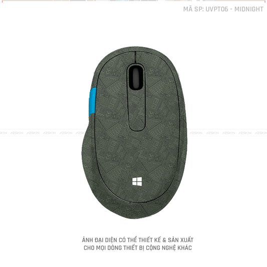 Skin Dán Chuột Microsoft Vân Nổi PATTERN AZ Màu Midnight | UVPT06