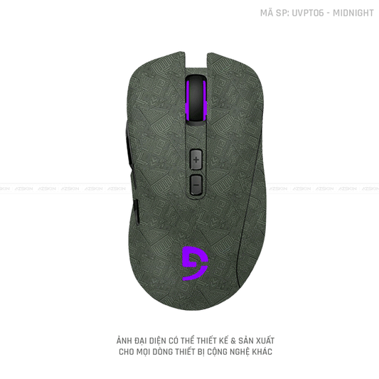 Skin Dán Chuột Fuhlen Vân Nổi Hình PATTERN AZ Màu Midnight | UVPT06