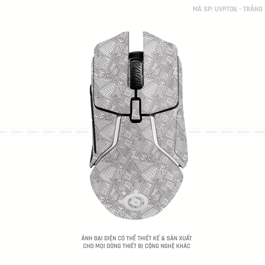 Skin Dán Chuột Steelseries Vân Nổi CAMO URBAN Trắng | UVPT08