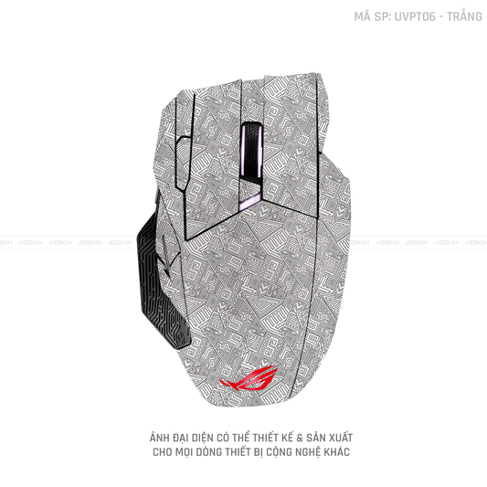 Skin Dán Chuột Asus Vân Nổi PATTERN AZ Trắng | UVPT06