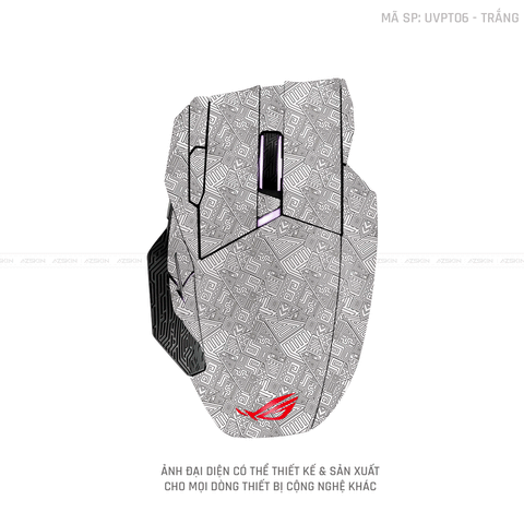 Skin Dán Chuột Asus Vân Nổi PATTERN AZ Trắng | UVPT06