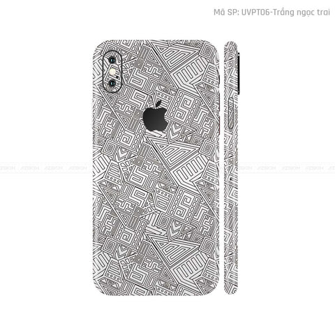 Dán Skin 3M IPhone X Series Vân Pattern AZ Trắng | UVPT06