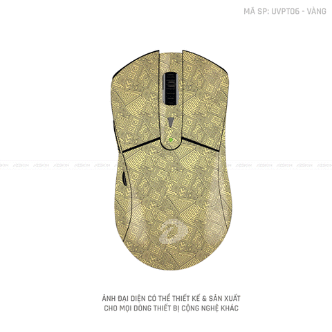 Skin Dán Chuột Dareu Vân Nổi Hình PATTERN AZ Vàng | UVPT06
