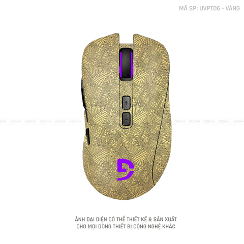 Skin Dán Chuột Fuhlen Vân Nổi Hình PATTERN AZ Màu Vàng | UVPT06
