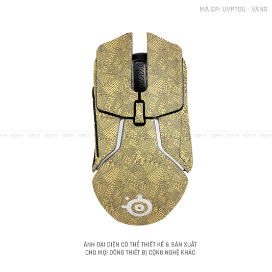 Skin Dán Chuột Steelseries Vân Nổi CAMO URBAN Vàng | UVPT08