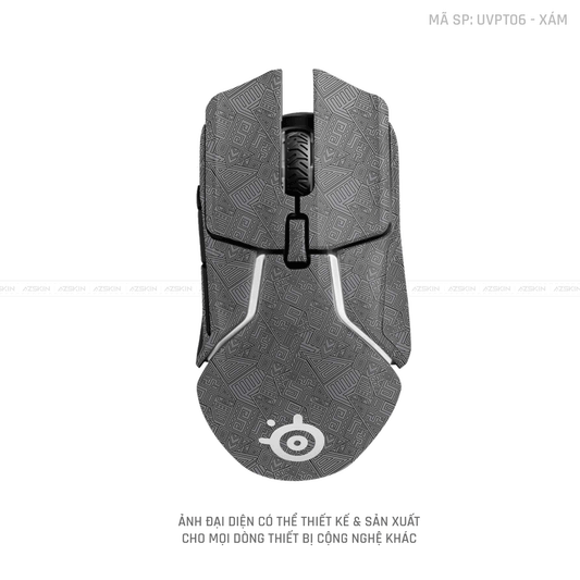 Skin Dán Chuột Steelseries Vân Nổi CAMO URBAN Xám | UVPT08