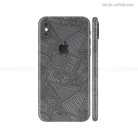 Dán Skin 3M IPhone X Series Vân Pattern AZ Xám | UVPT06