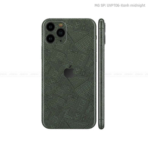 Dán Skin IPhone 11 Series Vân Pattern AZ Xanh | UVPT06