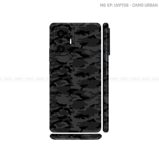Dán Skin Xiaomi 11 Series Vân Nổi Camo Urban Đen | UVPT08