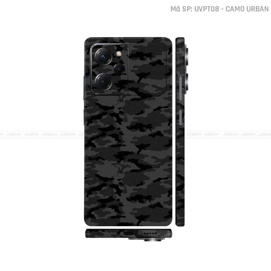 Dán Skin POCO Series Vân Nổi Camo Urban Đen | UVPT08