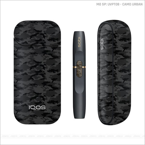 Dán Skin IQOS Vân Camo Urban Đen | UVPT08