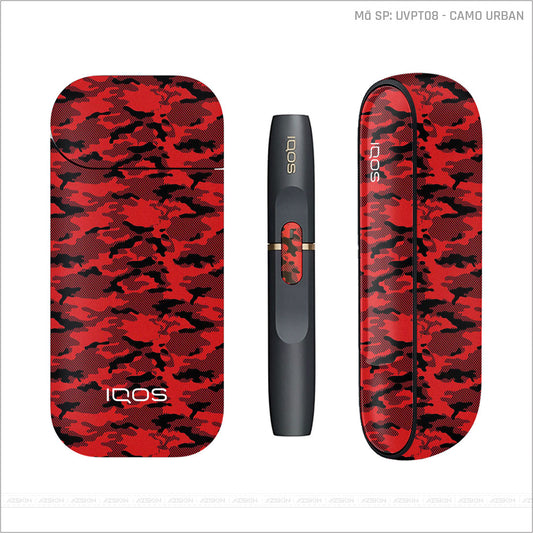 Dán Skin IQOS Vân Camo Urban Đỏ | UVPT08