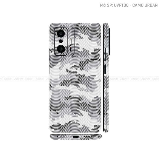Dán Skin Xiaomi 11 Series Vân Nổi Camo Urban Trắng | UVPT08