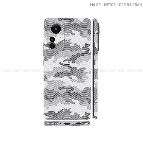 Dán Skin Xiaomi 12 Series Vân Nổi Camo Urban Trắng | UVPT08