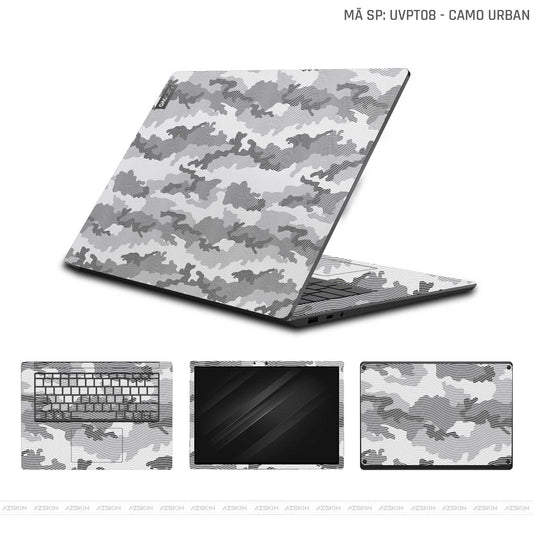 Dán Skin Laptop Lenovo Vân Nổi Camo Urban Trắng | UVPT08