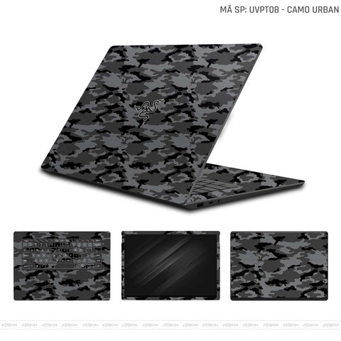 Dán Skin Laptop Razer Vân Nổi Camo Urban Xám | UVPT08