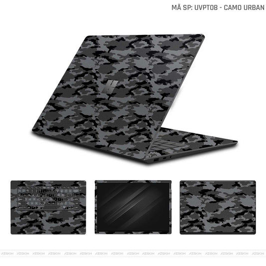Dán Skin Laptop Surface Vân Nổi Camo Urban Xám | UVPT08