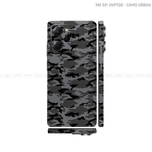 Dán Skin POCO Series Vân Nổi Camo Urban Xám | UVPT08