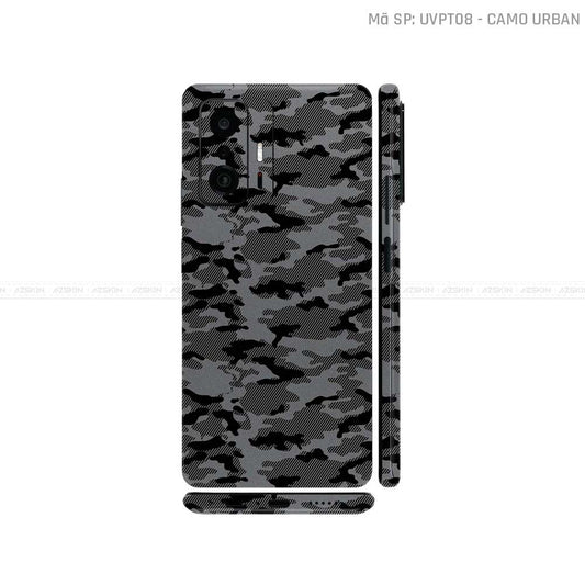 Dán Skin Xiaomi 11 Series Vân Nổi Camo Urban Xám | UVPT08