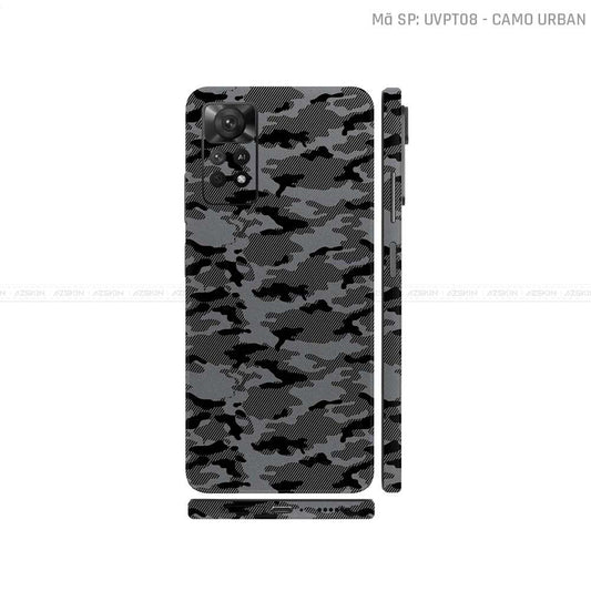 Dán Skin Xiaomi Redmi Note 11 Series Vân Nổi Camo Urban Xám | UVPT08