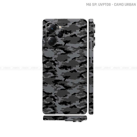 Dán Skin POCO Series Vân Nổi Camo Urban Xám | UVPT08