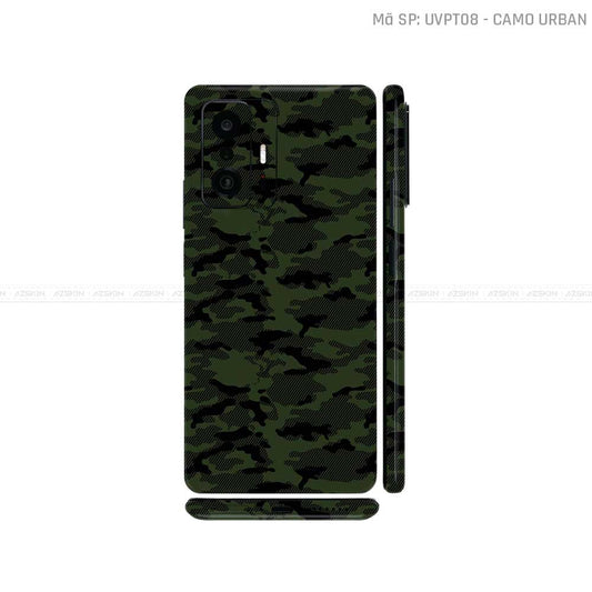 Dán Skin Xiaomi 11 Series Vân Nổi Camo Urban Xanh Rêu | UVPT08