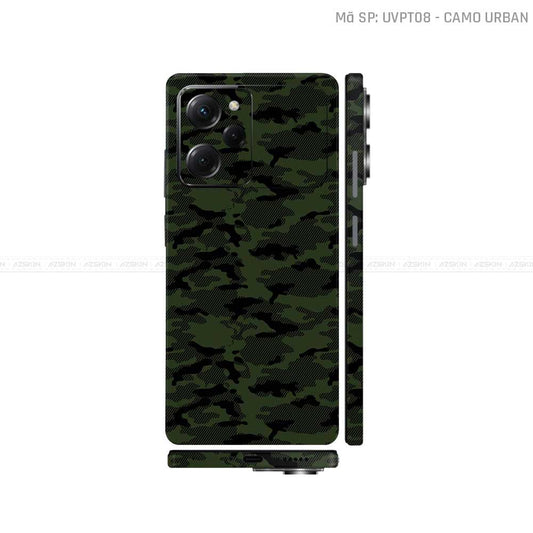 Dán Skin POCO Series Vân Nổi Camo Urban Xanh Rêu | UVPT08