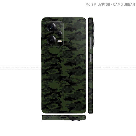 Dán Skin Xiaomi Redmi Note 12 Series Vân Nổi Camo Urban Xanh Rêu | UVPT08