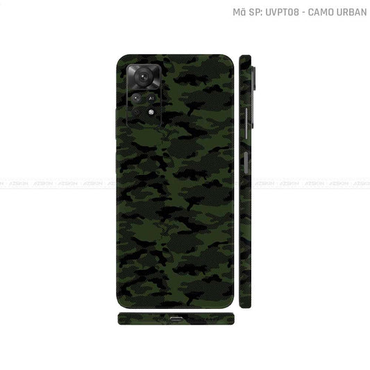 Dán Skin Xiaomi Redmi Note 11 Series Vân Nổi Camo Urban Xanh Rêu | UVPT08
