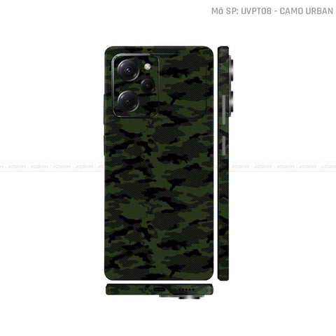 Dán Skin POCO Series Vân Nổi Camo Urban Xanh Rêu | UVPT08