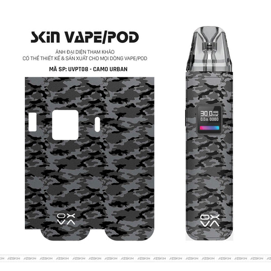 Dán Skin Pod Vân Nổi Camo Urban Xám | UVPT08