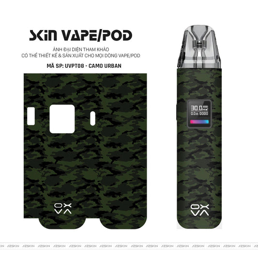 Dán Skin Pod Vân Nổi Camo Urban Xanh Rêu | UVPT08