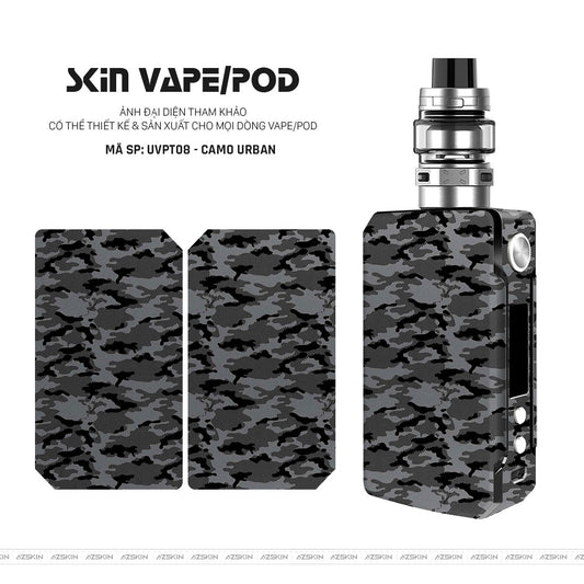 Dán Skin Vape Vân Camo Urban Xám | UVPT08