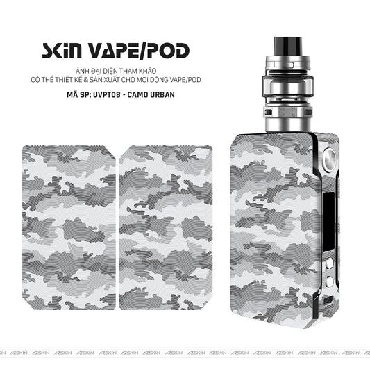 Dán Skin Vape Vân Camo Urban Trắng | UVPT08