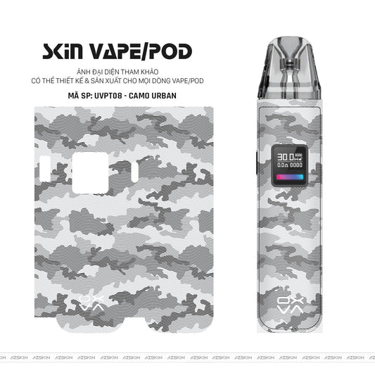 Dán Skin Pod Vân Nổi Camo Urban Trắng | UVPT08
