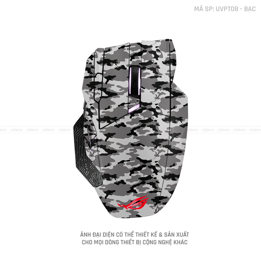 Skin Dán Chuột Asus Vân Nổi CAMO URBAN Bạc | UVPT08