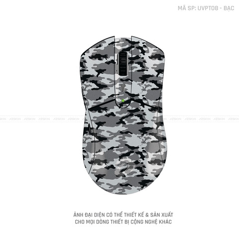 Skin Dán Chuột Dareu Vân Nổi Hình CAMO URBAN Bạc | UVPT08