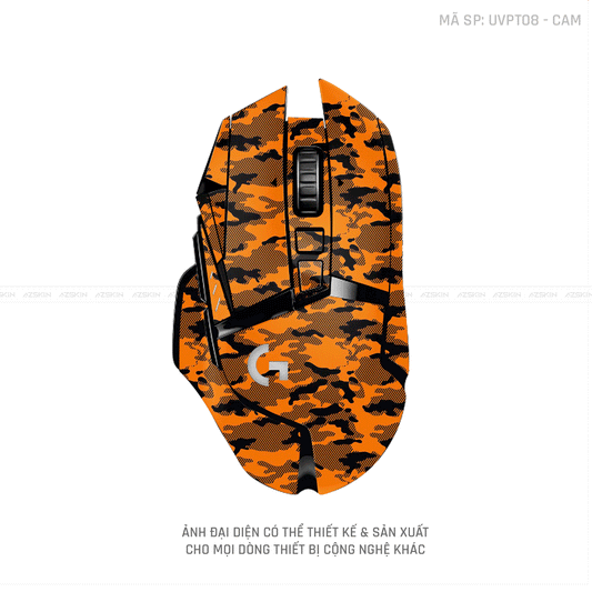 Skin Dán Chuột Logitech Vân Nổi CAMO URBAN Cam | UVPT08