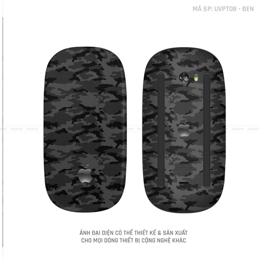 Skin Dán Chuột Apple Magic Mouse Vân Nổi Hình CAMO URBAN Màu Đen | UVPT08