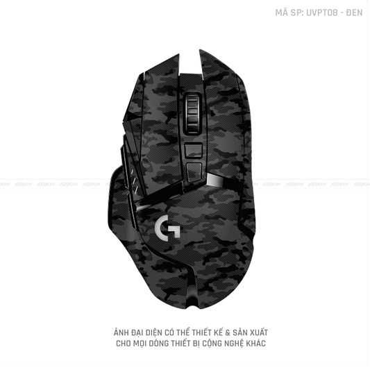 Skin Dán Chuột Logitech Vân Nổi CAMO URBAN Đen | UVPT08