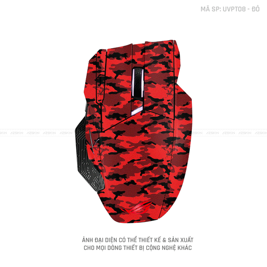 Skin Dán Chuột Asus Vân Nổi CAMO URBAN Đỏ | UVPT08