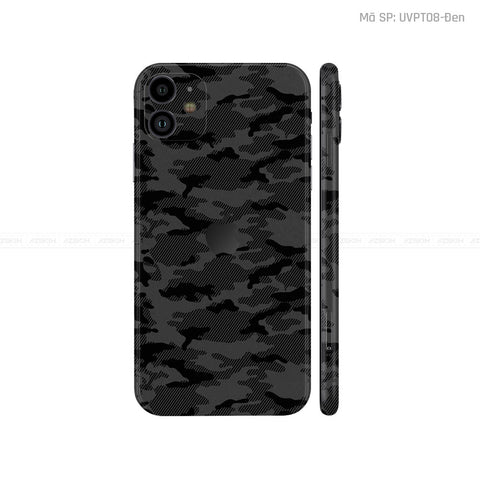 Dán Skin IPhone 11 Series Vân Camo Urban Đen | UVPT08