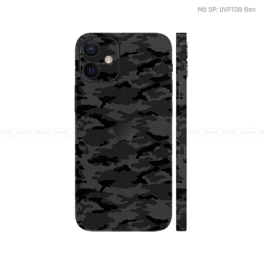 Dán Skin IPhone 12 Series Vân Nổi Mamba Đen | UVPT08