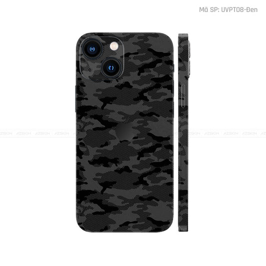Dán Skin IPhone 14 Series Vân Camo Urban Đen | UVPT08