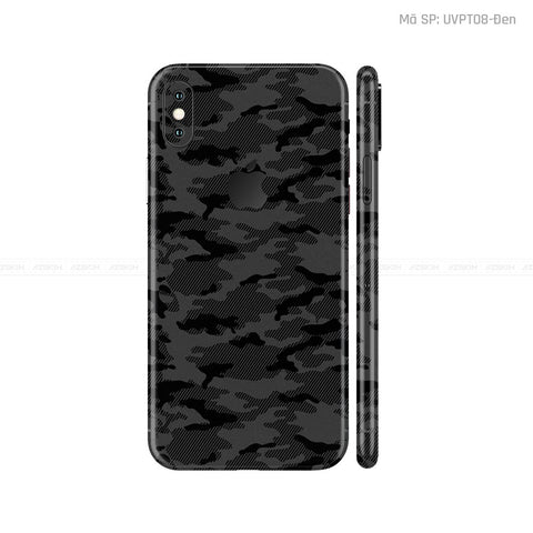 Dán Skin 3M IPhone X Series Vân Camo Urban Đen | UVPT08