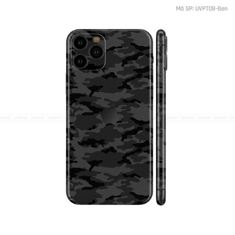 Dán Skin IPhone 11 Series Vân Camo Urban Đen | UVPT08