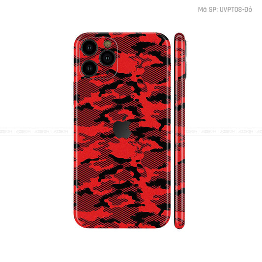 Dán Skin IPhone 11 Series Vân Camo Urban Đỏ | UVPT08