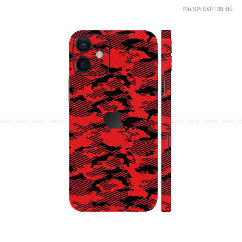 Dán Skin IPhone 12 Series Vân Nổi Mamba Đỏ | UVPT08