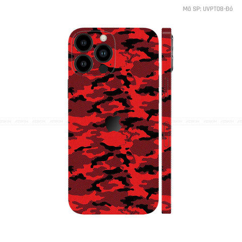 Dán Skin IPhone 14 Series Vân Camo Urban Đỏ | UVPT08