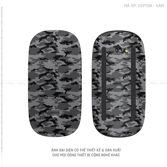 Skin Dán Chuột Apple Magic Mouse Vân Nổi Hình CAMO URBAN Màu Xám | UVPT08